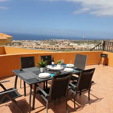 Villa Roque Del Conde With Private Pool, Terrace With Fantastic Sea Views, Wifi, Garden, Garage Adeje Ngoại thất bức ảnh