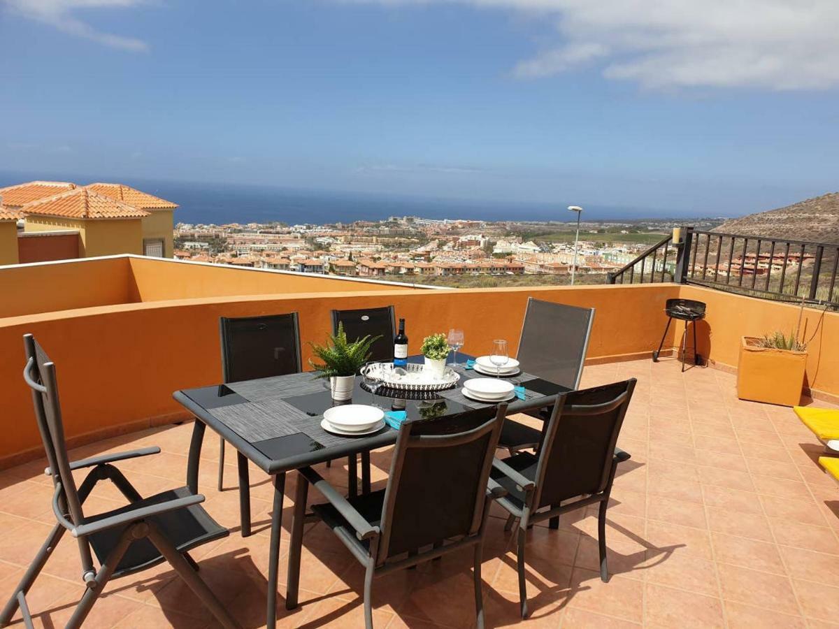 Villa Roque Del Conde With Private Pool, Terrace With Fantastic Sea Views, Wifi, Garden, Garage Adeje Ngoại thất bức ảnh
