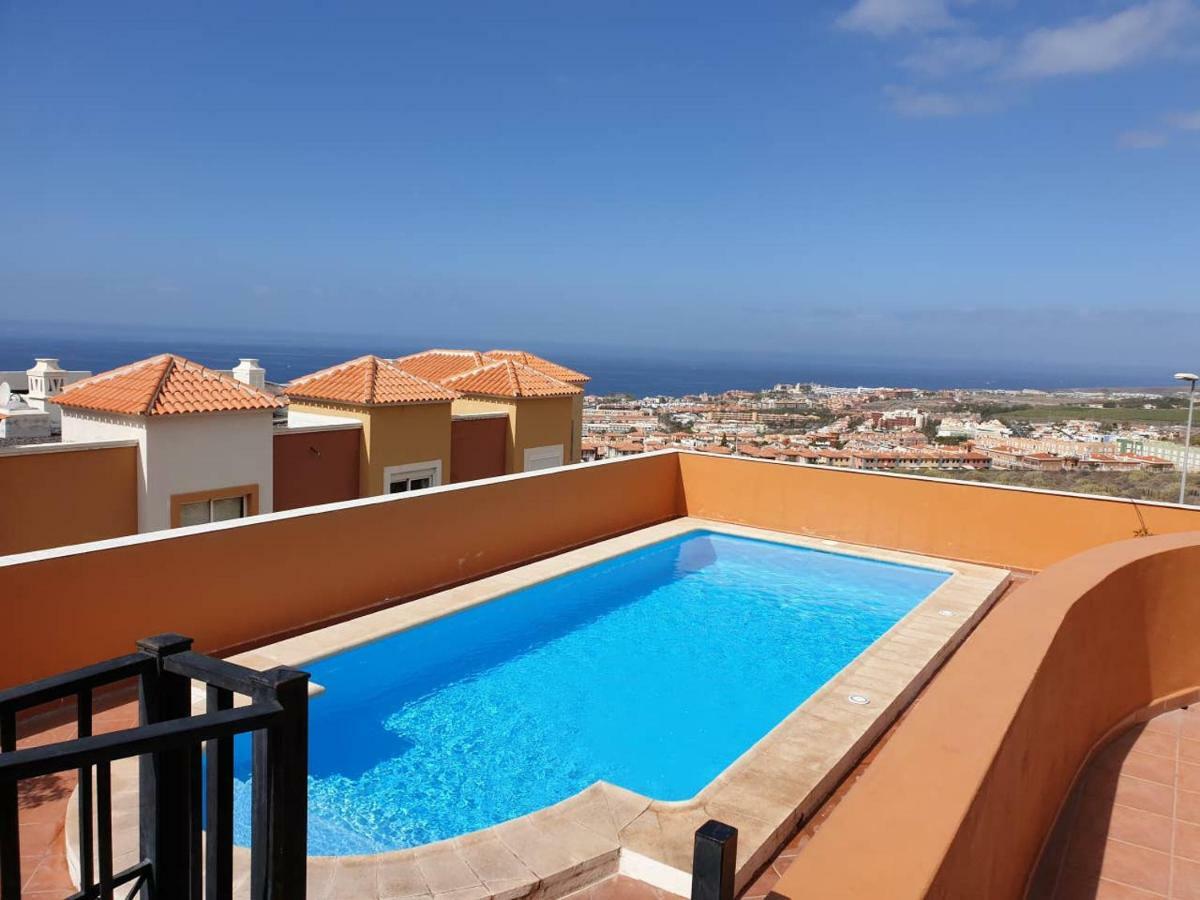 Villa Roque Del Conde With Private Pool, Terrace With Fantastic Sea Views, Wifi, Garden, Garage Adeje Ngoại thất bức ảnh